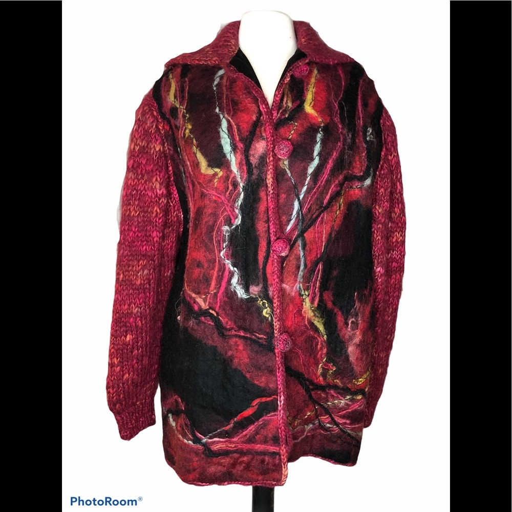 Cynthia Boyer Vintage Felted Artist Coat